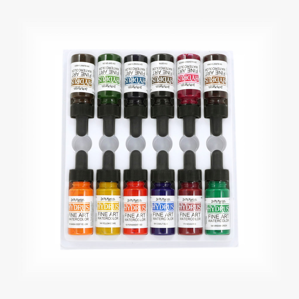 Dr. Ph. Martin's Hydrus Fine Art Watercolor, 0.5 oz, Set of 12 (Set 2)