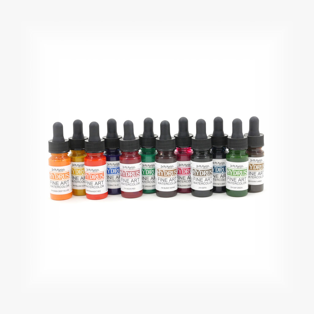 Dr. Ph. Martin's Hydrus Fine Art Watercolor, 0.5 oz, Set of 12 (Set 2)