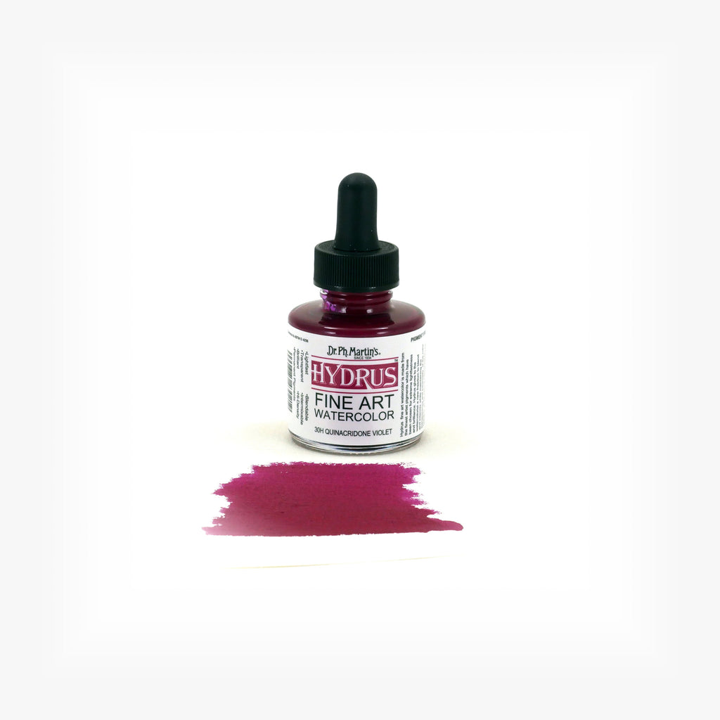 Dr. Ph. Martin's Hydrus Fine Art Watercolor, 1.0 oz, Quinacridone Violet (30H)