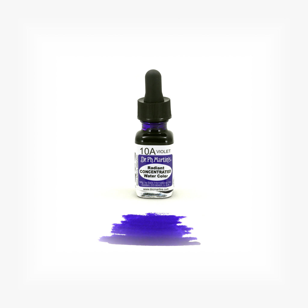 Dr. Ph. Martin's Radiant Concentrated Water Color, 0.5 oz, Violet (10A)