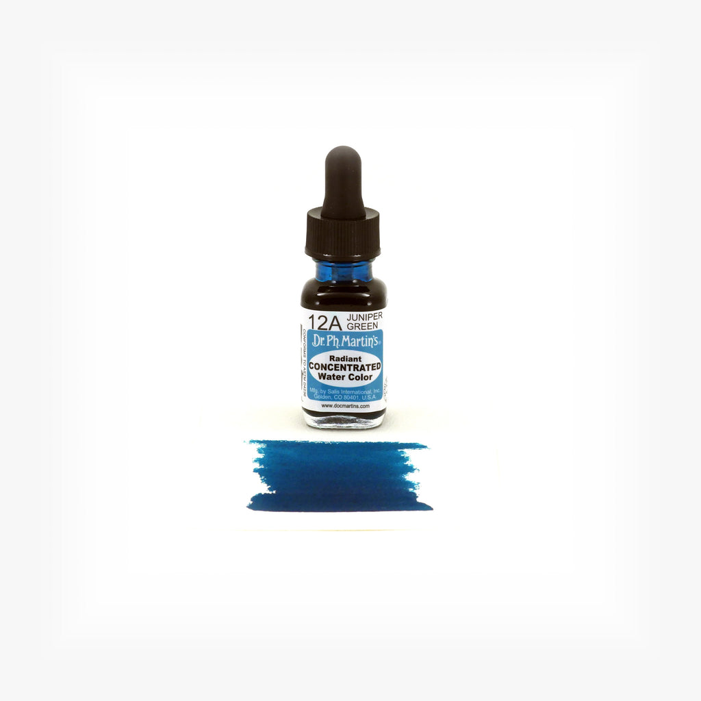Dr. Ph. Martin's Radiant Concentrated Water Color, 0.5 oz, Juniper Green (12A)
