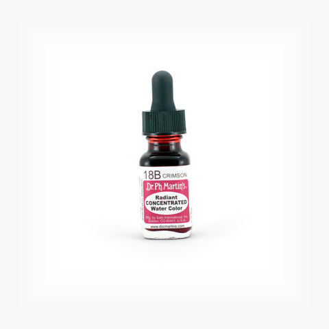 Dr. Ph. Martin's Radiant Concentrated Water Color, 0.5 oz, Crimson (18B)