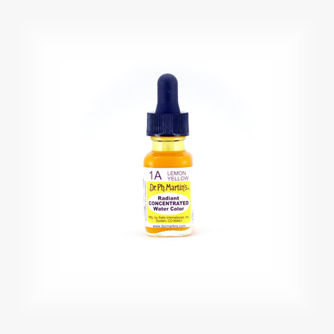 Dr. Ph. Martin's Radiant Concentrated Water Color, 0.5 oz, Lemon Yellow (1A)