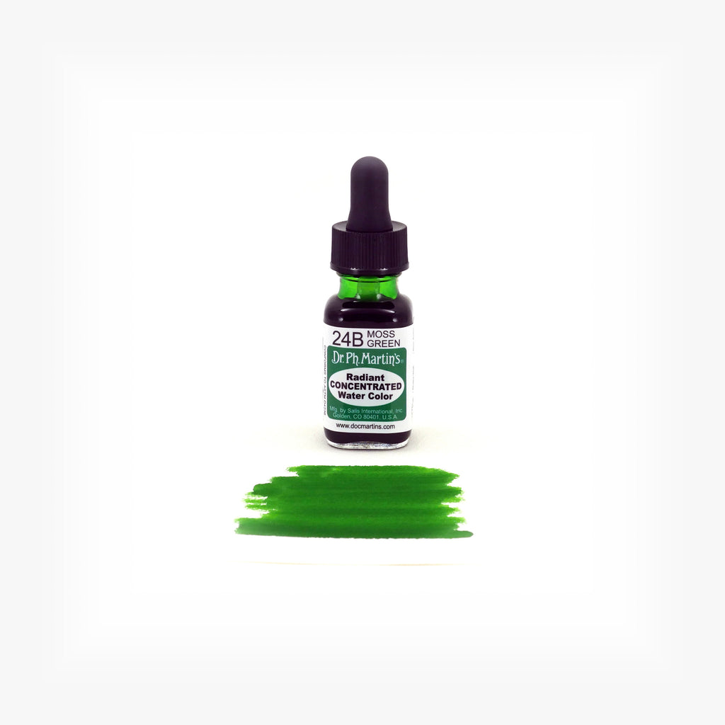 Dr. Ph. Martin's Radiant Concentrated Water Color, 0.5 oz, Moss Green (24B)