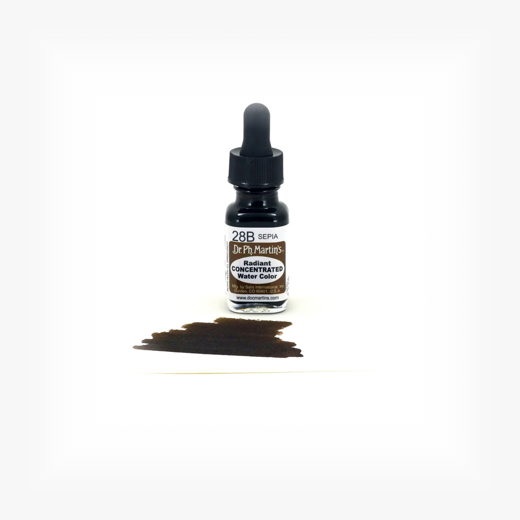 Dr. Ph. Martin's Radiant Concentrated Water Color, 0.5 oz, Sepia (28B)