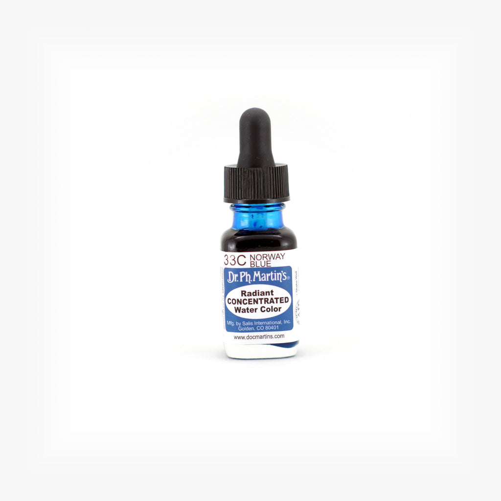 Dr. Ph. Martin's Radiant Concentrated Water Color, 0.5 oz, Norway Blue (33C)