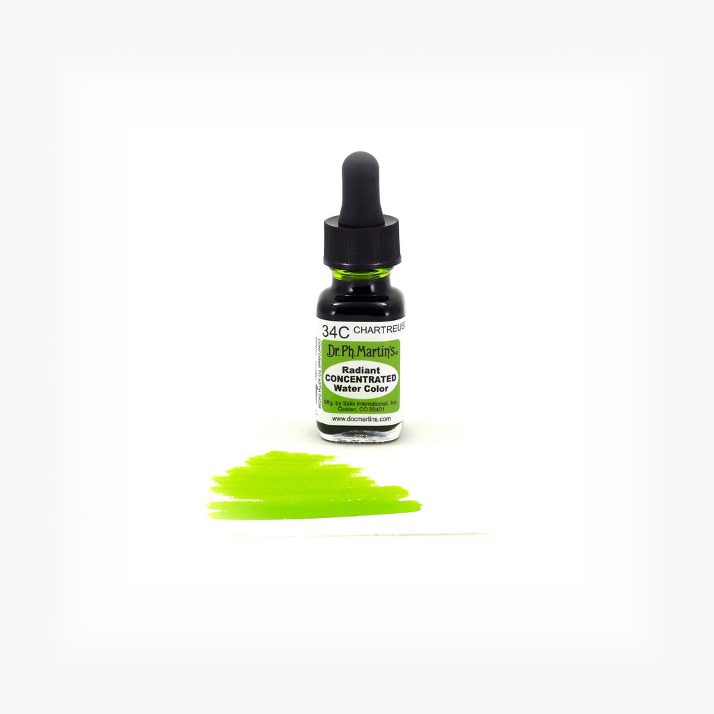 Dr. Ph. Martin's Radiant Concentrated Water Color, 0.5 oz, Chartreuse (34C)