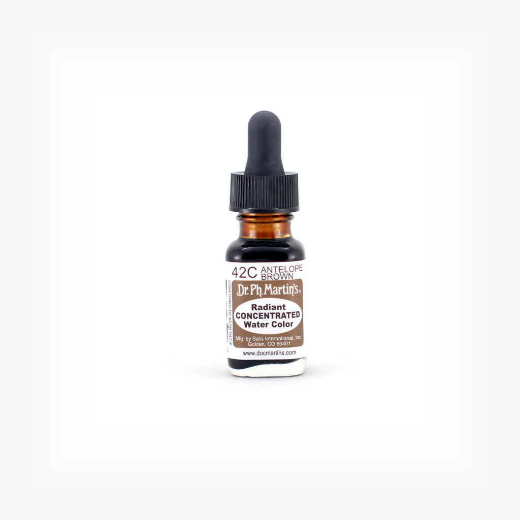 Dr. Ph. Martin's Radiant Concentrated Water Color, 0.5 oz, Antelope Brown (42C)