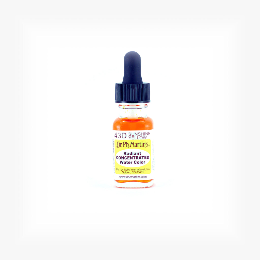 Dr. Ph. Martin's Radiant Concentrated Water Color, 0.5 oz, Sunshine Yellow (43D)