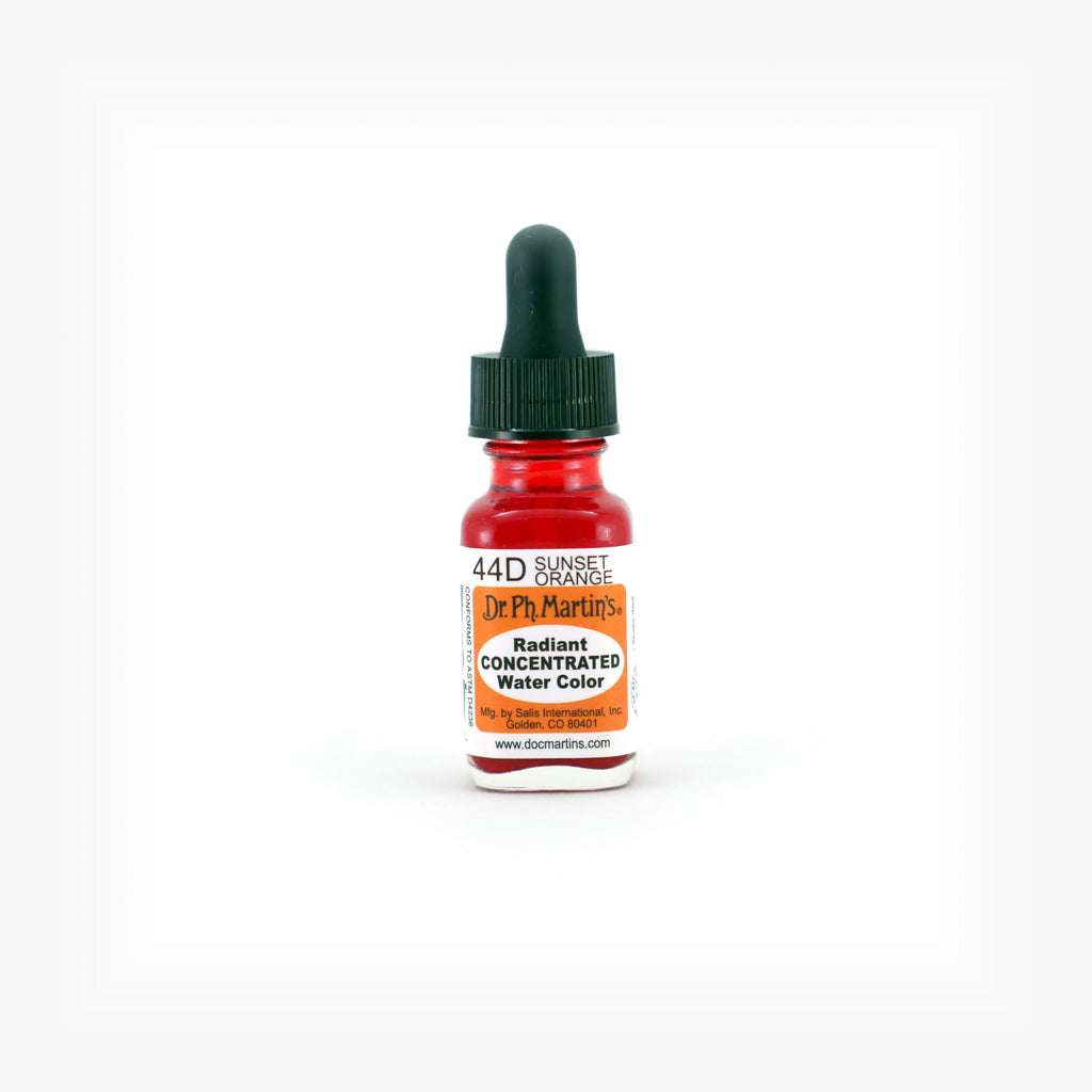 Dr. Ph. Martin's Radiant Concentrated Water Color, 0.5 oz, Sunset Orange (44D)
