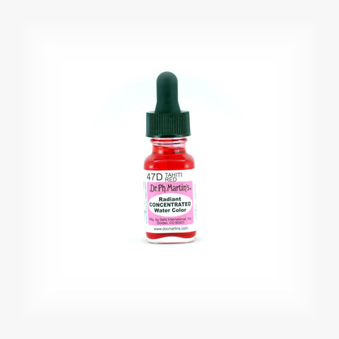 Dr. Ph. Martin's Radiant Concentrated Water Color, 0.5 oz, Tahiti Red (47D)