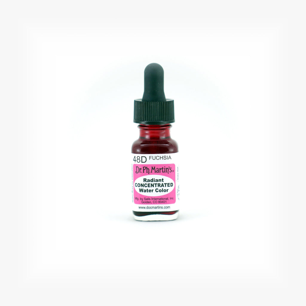 Dr. Ph. Martin's Radiant Concentrated Water Color, 0.5 oz, Fuchsia (48D)
