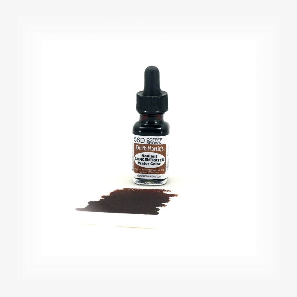 Dr. Ph. Martin's Radiant Concentrated Water Color, 0.5 oz, Coffee Brown (56D)