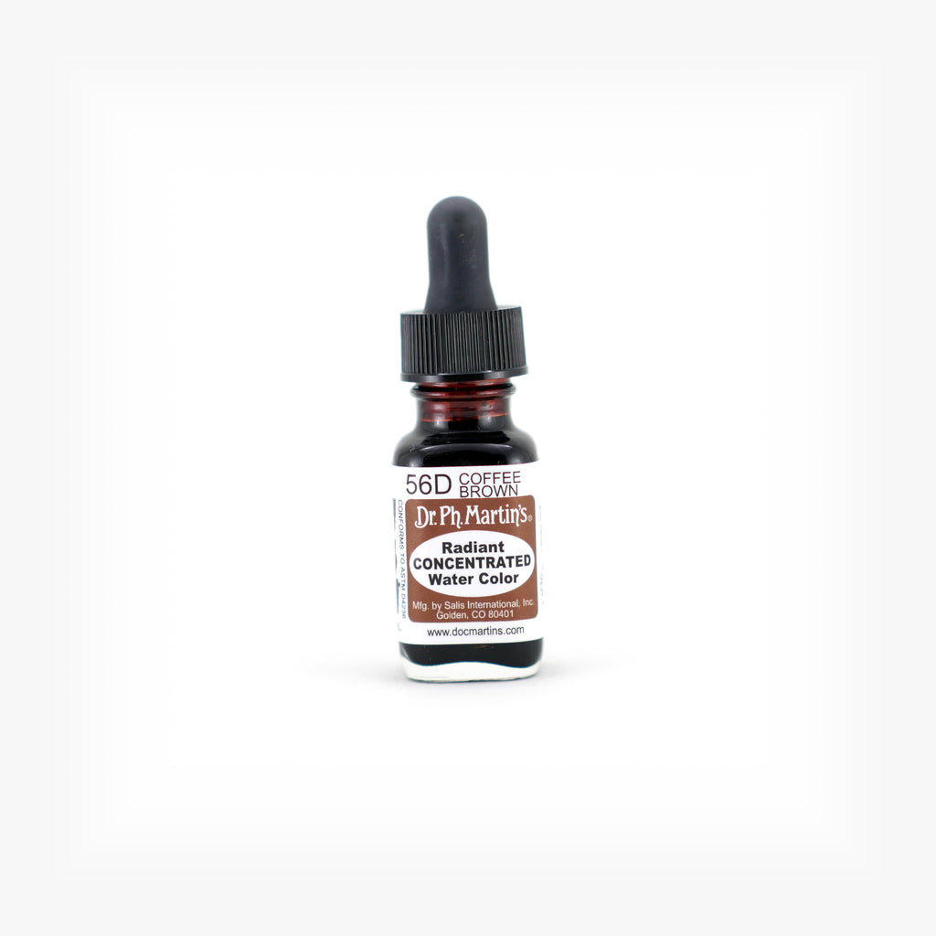 Dr. Ph. Martin's Radiant Concentrated Water Color, 0.5 oz, Coffee Brown (56D)