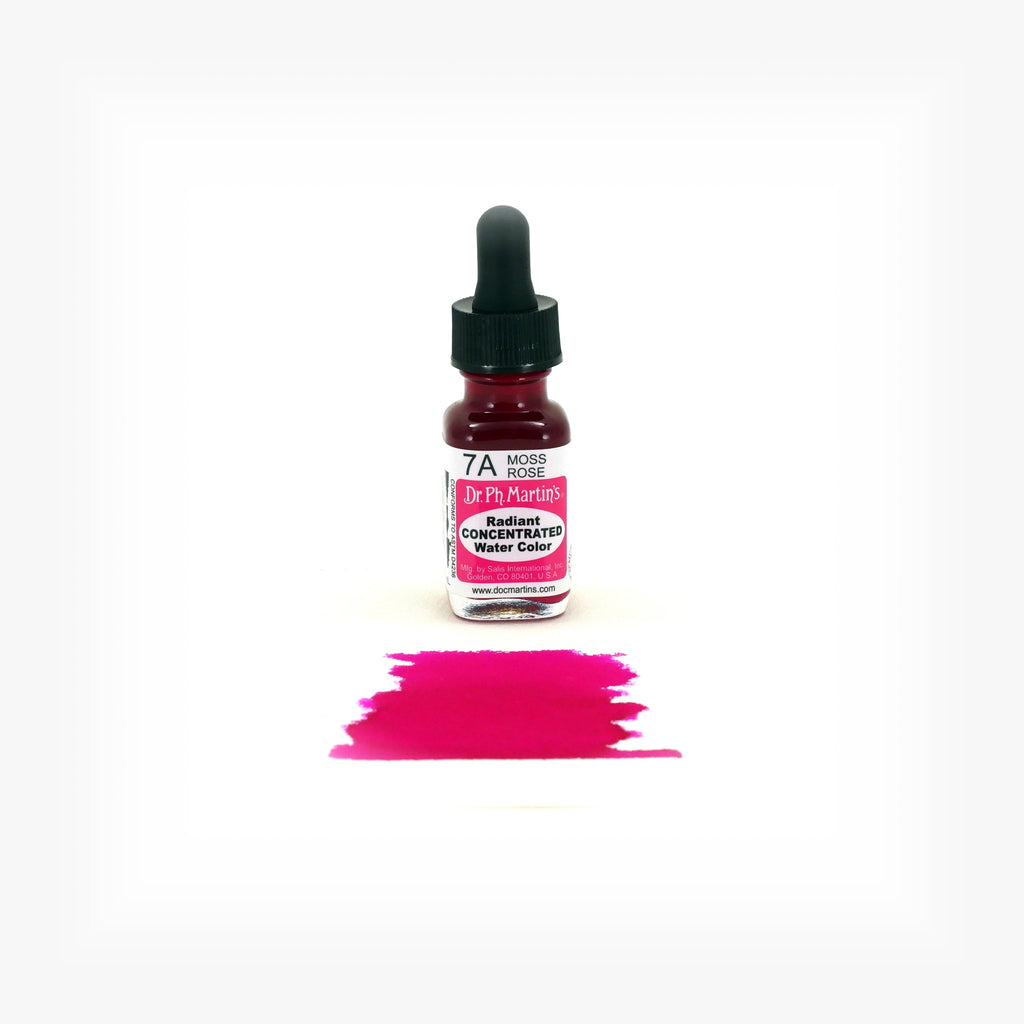 Dr. Ph. Martin's Radiant Concentrated Water Color, 0.5 oz, Moss Rose (7A)