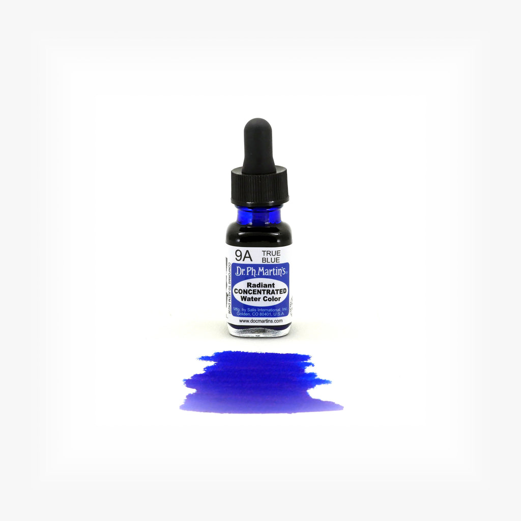 Dr. Ph. Martin's Radiant Concentrated Water Color, 0.5 oz, True Blue  (9A)