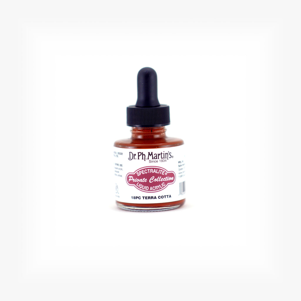 Dr. Ph. Martin's Spectralite Private Collection Liquid Acrylics, 1.0 oz, Terra Cotta (18PC)