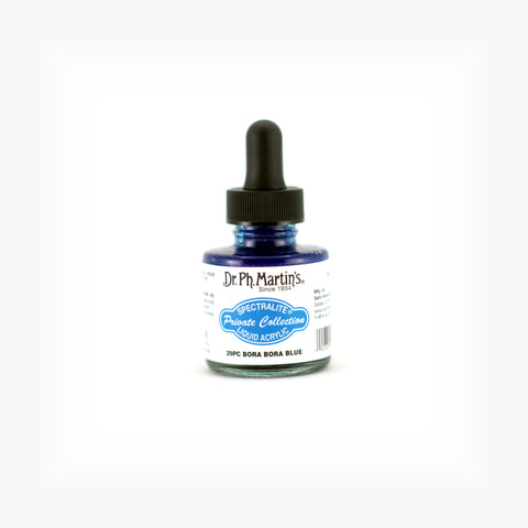 Dr. Ph. Martin's Spectralite Private Collection Liquid Acrylics, 1.0 oz, Bora Bora Blue (29PC)