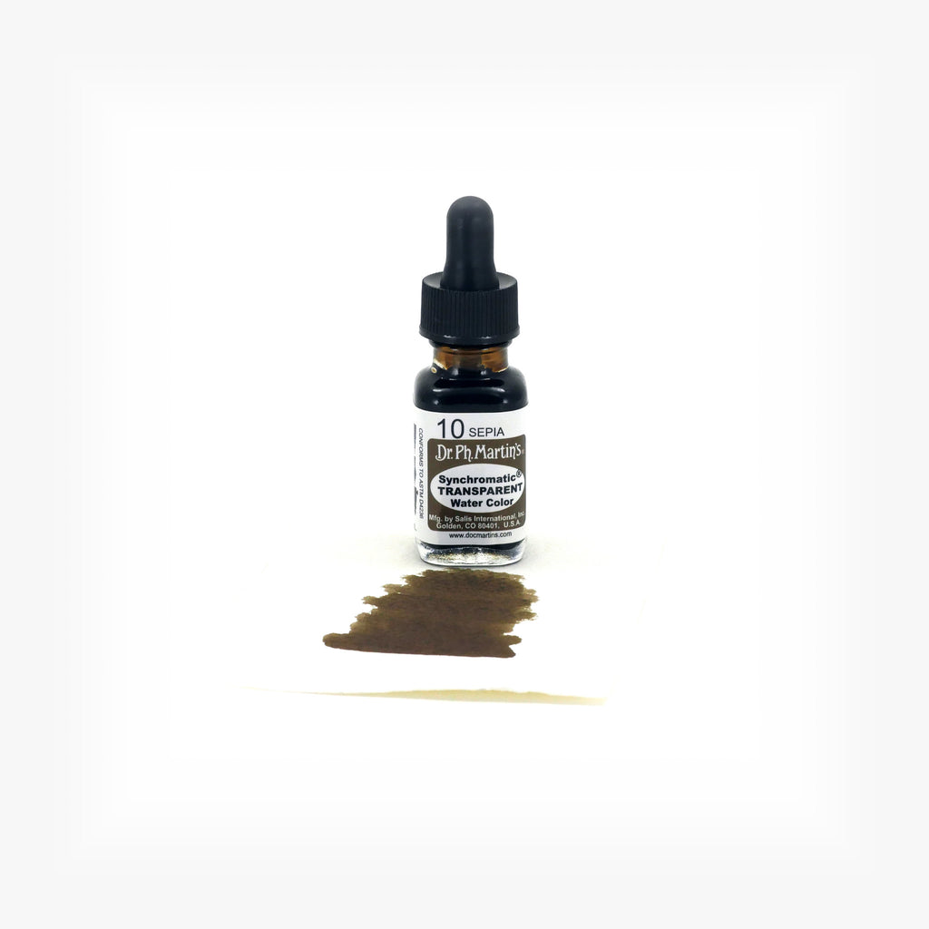 Dr. Ph. Martin's Synchromatic Transparent Water Color, 0.5 oz, Sepia (10)