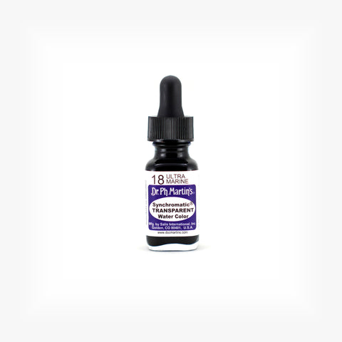 Dr. Ph. Martin's Synchromatic Transparent Water Color, 0.5 oz, Ultra Marine (18)