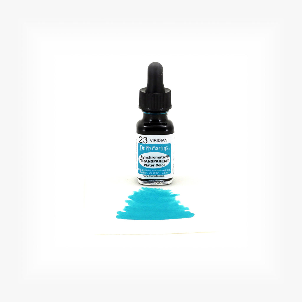 Dr. Ph. Martin's Synchromatic Transparent Water Color, 0.5 oz, Viridian (23)
