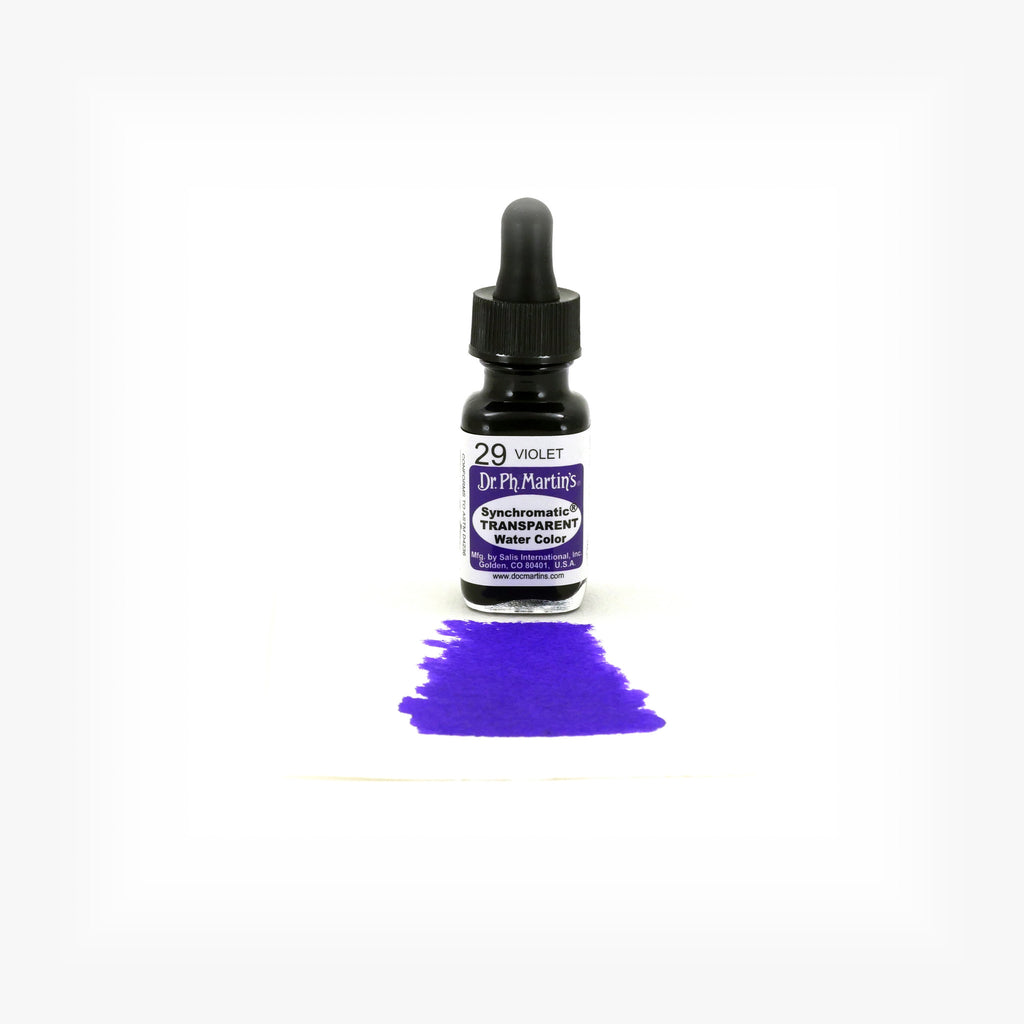 Dr. Ph. Martin's Synchromatic Transparent Water Color, 0.5 oz, Violet (29)