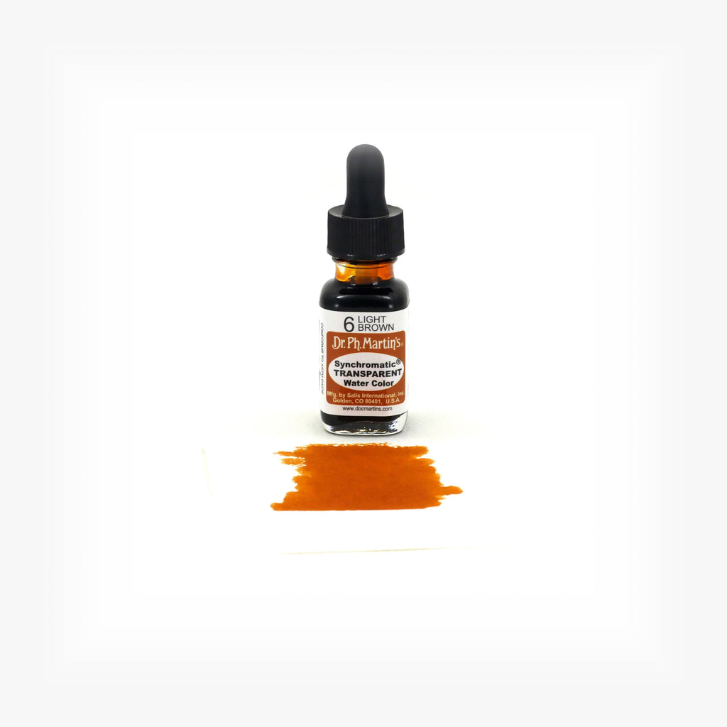 Dr. Ph. Martin's Synchromatic Transparent Water Color, 0.5 oz, Light Brown (6)